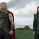 Hemsworth with Tom Hiddleston as Loki